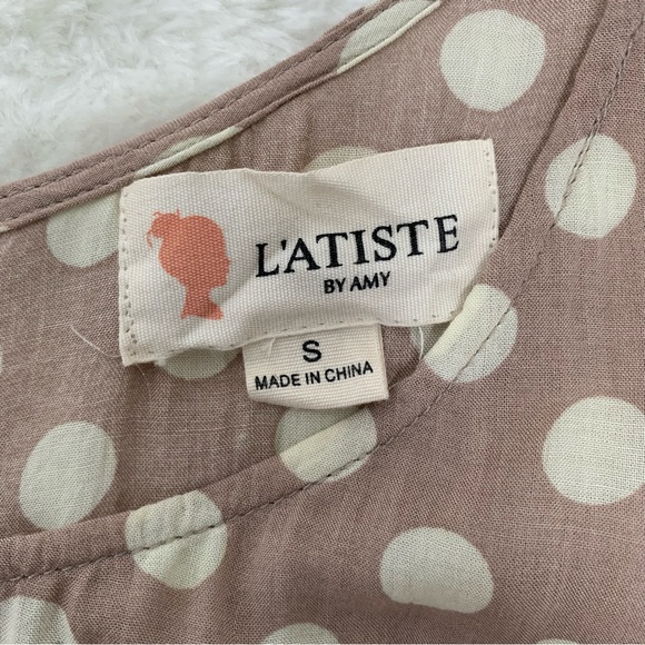 L’ATISTE by Amy Tan Polkadot Fit & Flare Mini Dress - Picture 7 of 11